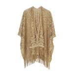 Wholesale do Everything Love Flower Lace Kimono Tassels One Fits Most Polyester