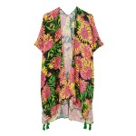 Wholesale do Everything Love Lilly Flower Kimono Tassel Detail One Fits Most Pol