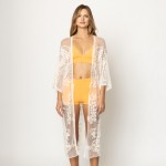 Wholesale do Everything Love Floral Lace Kimono One Fits Most Polyester