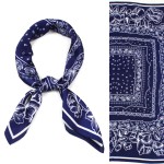 Wholesale satin Floral Bandana Scarf Polyester