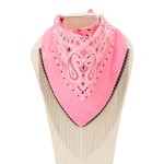 Wholesale ball Chain Tassel Fringe Bandana Scarf L W Cotton