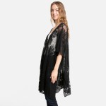 Wholesale comfyLuxe Lightweight Classic Floral Lace Kimono One Fits Most Viscose