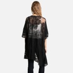 Wholesale comfyLuxe Lightweight Classic Floral Lace Kimono One Fits Most Viscose