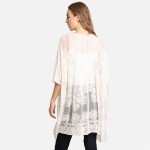 Wholesale comfyLuxe Lightweight Classic Floral Lace Kimono One Fits Most Viscose