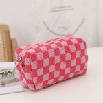 Knit Checkered Makeup / Travel Pouch

- Full Zip Closure
- Lined
- Polyester Blend
- Approximately 6.5"W x 4"H x 2.5"D