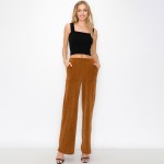 Wholesale women s Leg Corduroy Pants Relaxed fit Lightweight Breathable Ribbed C