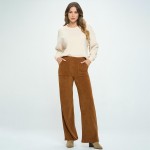 Wholesale women s Leg Corduroy Pants Relaxed fit Lightweight Breathable Ribbed C