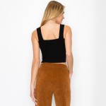 Wholesale women s Seamless Textured Crop Tank Cropped shoulder straps Buttery so