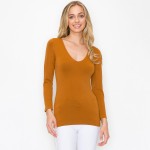 Wholesale women s Seamless Reversible V Neck Long Sleeve Top Seamless Long sleev