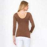 Wholesale women s Seamless Reversible V Neck Long Sleeve Top Seamless Long sleev
