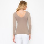 Wholesale women s Seamless Reversible V Neck Long Sleeve Top Seamless Long sleev