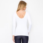 Wholesale women s Seamless Reversible V Neck Long Sleeve Top Seamless Long sleev