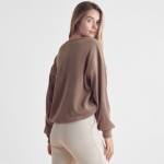 Wholesale women s Relaxed Ribbed Corduroy Long Sleeve Top Pack Relaxed Fit Cordu
