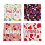 Wholesale seed Bead Heart Pattern Mama Coaster W