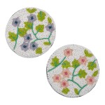 Wholesale floral Seed Bead Coaster D