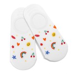 Wholesale flower Star Rainbow Smile Printed No Show Socks Pack One Fits Most Adu