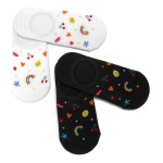 Wholesale flower Star Rainbow Smile Printed No Show Socks Pack One Fits Most Adu