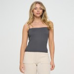 Wholesale ribbed Thin Strapped Seamless Tank Pack Fitted Straight Neckline Simpl