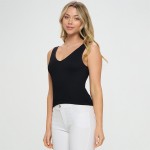 Wholesale women s Reversible Ribbed Seamless Tank Reversible Sleeveless Seamless