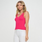 Wholesale women s Reversible Ribbed Seamless Tank Reversible Sleeveless Seamless