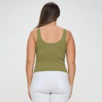 Wholesale women s Reversible Ribbed Seamless Tank Reversible Sleeveless Seamless