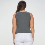 Wholesale women s Ribbed Seamless Scoop Neck Tank Pack Seamless Fitted Scoop nec