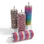 Wholesale rhinestone oz Tumbler Screw Lid Straw Stainless Steel Vacuum Sealed