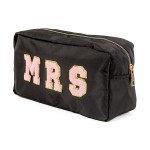 Mrs Chenille Patch Travel Pouch

- Approximately 11" L x 5.5" T x 3" W
- 100% Polyester