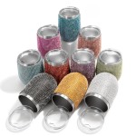 Wholesale rhinestone oz Stainless Wine Tumbler Double Wall Vacuum Sealed Lid Ope