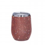 Wholesale rhinestone oz Stainless Wine Tumbler Double Wall Vacuum Sealed Lid Ope