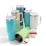 Wholesale rhinestone oz Double Wall Stainless Steel Vacuum Tumbler Handle Screw