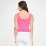 Wholesale women s Seamless Reversible Stonewashed Ribbed Tank Fitted Sleeveless