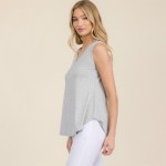 Wholesale women s Ribbed Sleeveless Tank Top Ribbed V Neck Rayon Spandex