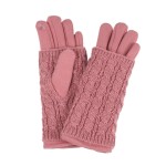 Wholesale cable Knit Overlay Gloves Touchscreen Compatible One Fits Most Acrylic