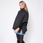 Wholesale do Everything Love Quilted Puffer Poncho Side Snaps One Fits Most Poly