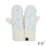 Wholesale c C MTE Sequin Mittens One Fits Most Lined Mitten Polyester