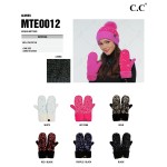 C.C MTE0012
Sequin Mittens 

- One Size Fits Most
- Lined Mitten
- 100% Polyester 