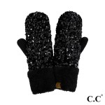 Wholesale c C MTE Sequin Mittens One Fits Most Lined Mitten Polyester