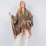 Aztec Printed Knit Kimono With Tassel Fringe

- One Size Fits Most 0-14
- 100% Polyester
