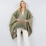 Soft Knit Ombre Aztec Print Kimono Ruana With Fringe Tassel

- One Size Fits Most 0-14
- 100% Polyester