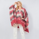 Soft Knit Stripe Kimono Ruana With Fringe Tassel

- One Size Fits Most 0-14
- 100% Polyester