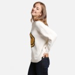 Wholesale super Soft ComfyLuxe Happy Jacquard Knit Lounge Sweater S M M L Fits P