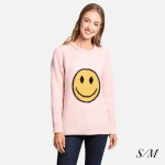 Wholesale super Soft ComfyLuxe Happy Jacquard Knit Lounge Sweater S M M L Fits P