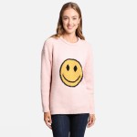 Wholesale super Soft ComfyLuxe Happy Jacquard Knit Lounge Sweater S M M L Fits P