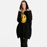 Wholesale comfyLuxe Smile Oversized Blanket Hoodie Front Pocket One Fits Most Po