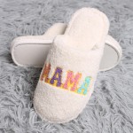 Wholesale comfyLuxe Embroidered Microfiber Slide Slipper US Women s S M M L Poly