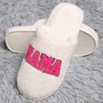 Wholesale comfyLuxe Best Mama Embroidered Slipper US Women s S M M L Poly Microf