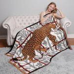 Super Soft Jacquard Comfy Luxe Animal Print Knit Blanket. 
The Softest Throw Blanket Made of the Highest Quality Material. So Soft You Have to Feel Them For Yourself! 

- Extra Plush and Cozy
- Approximately 50” W X 60” L
- 100% Polyester 
