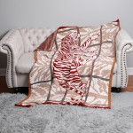 Wholesale super Soft Jacquard Comfy Luxe Animal Print Knit Blanket Softest Throw