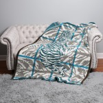 Super Soft Jacquard Comfy Luxe Animal Print Knit Blanket. 
The Softest Throw Blanket Made of the Highest Quality Material. So Soft You Have to Feel Them For Yourself! 

- Extra Plush and Cozy
- Approximately 50” W X 60” L
- 100% Polyester 
